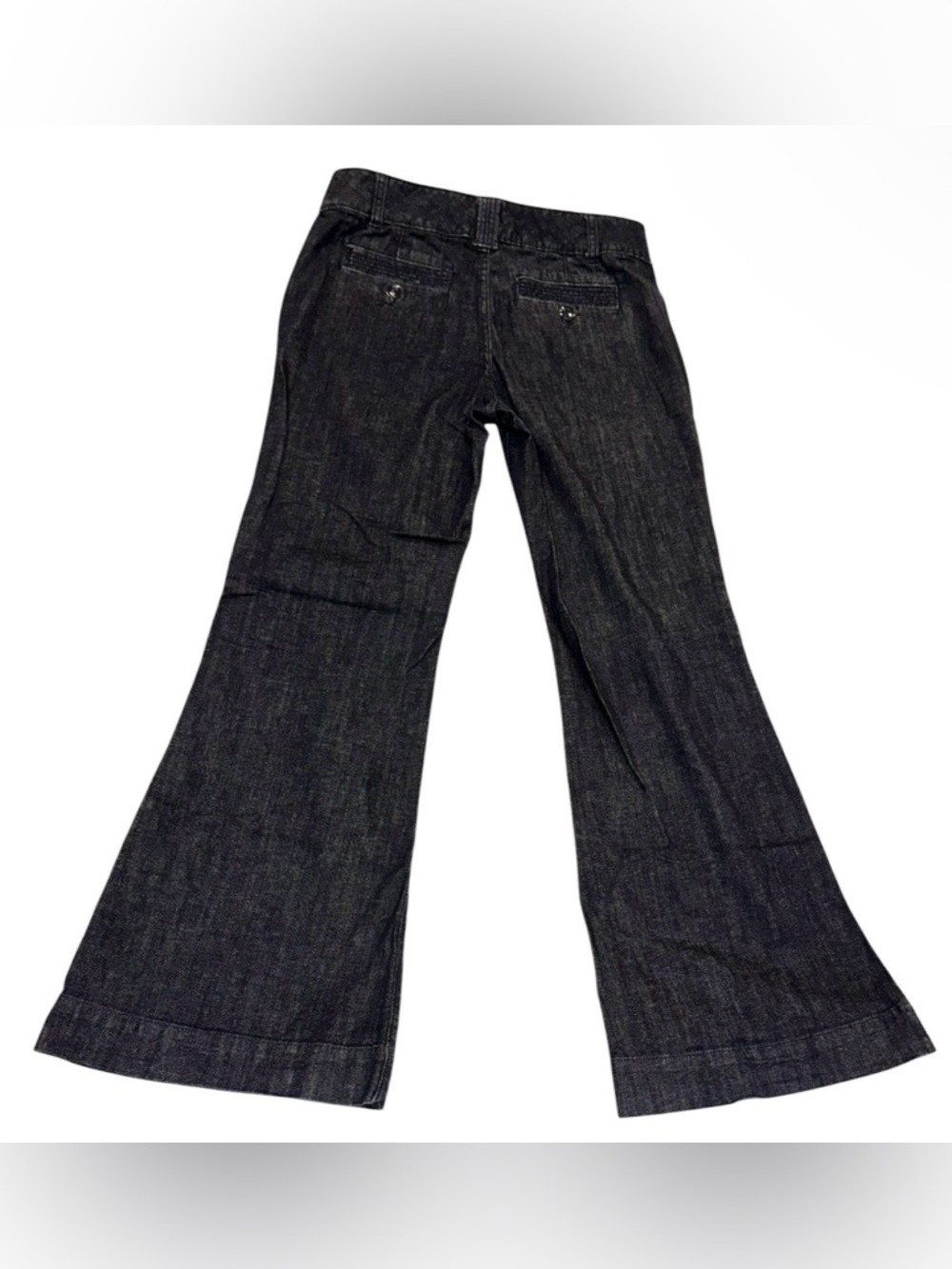 Mossimo Y2K Flare Jeans Low Rise Wide Leg Dark Blue Stretch Premium Denim Sz 10 - Picture 2 of 9